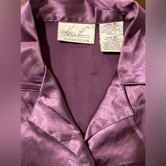 Ladies Size Medium Kathy Lee Collection Silk Button Down Dress Shirt - Picture 7 of 15